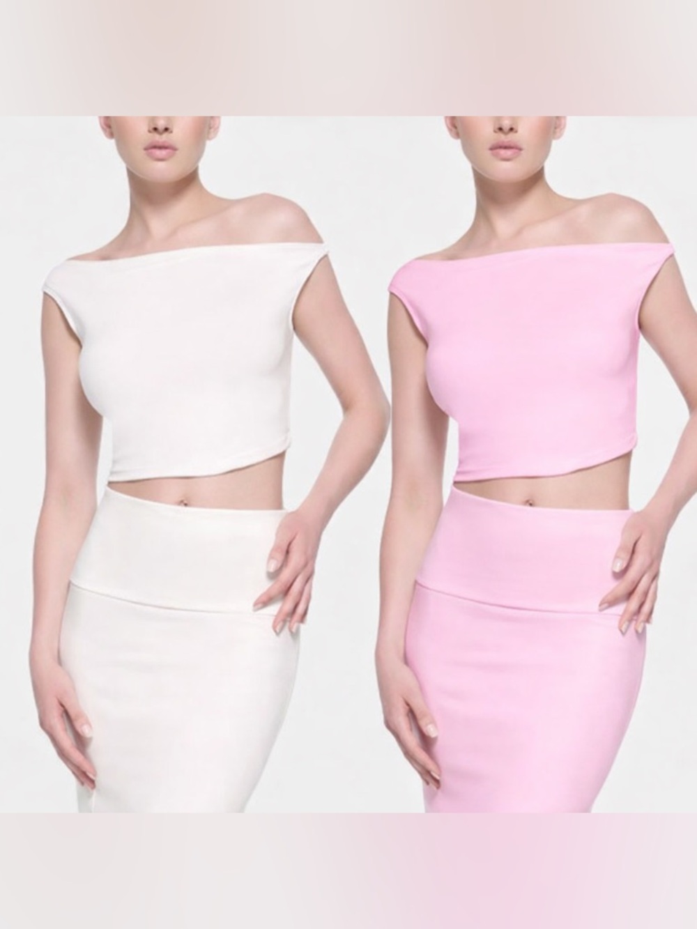 SKIMS Cotton twist cropped tie top 2 pack